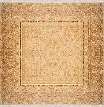 Современный Турецкий ковер De Fleur №1642 310x308cm из шелка в стиле неоклассика