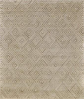 Безворсовый Индийский ковер Vilen №2906 289x245cm из шерсти и бамб. шелка