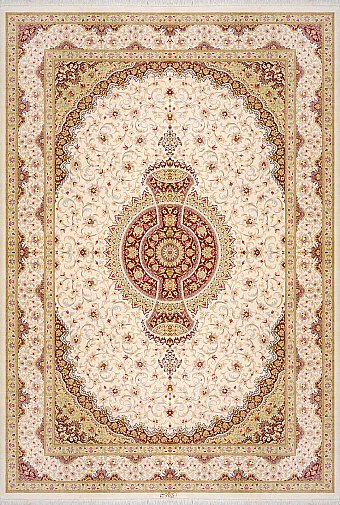 Шелковый Иранский ковер Qom №1687 232x160cm