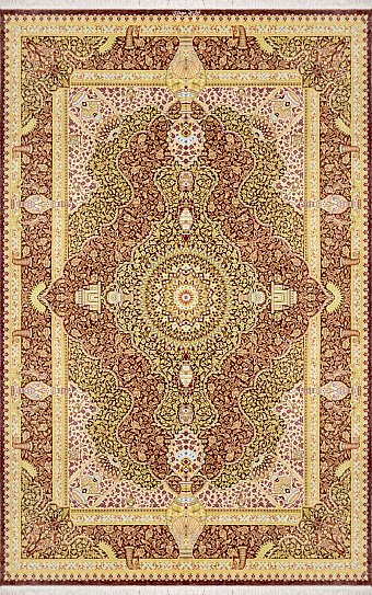 Шелковый Иранский ковер Qom №1712 203x135cm