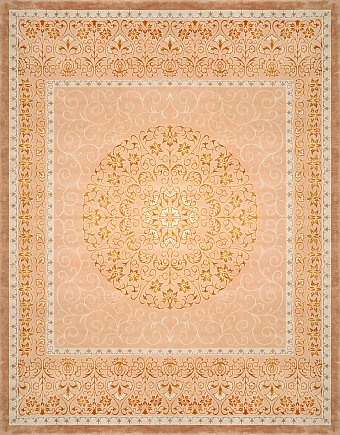 Современный Тибетский ковер Gansu №3524 308x246cm из шерсти и шелка в стиле неоклассика