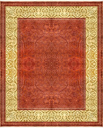 Современный Индийский ковер Renaissance №2110 304x251cm из шерсти и шелка в стиле неоклассика