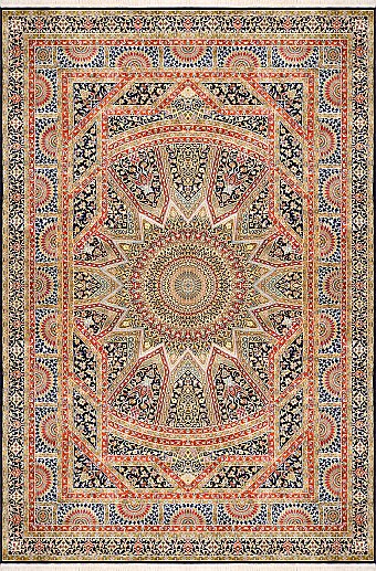 Шелковый Индийский ковер Gombad №2500 273x184cm