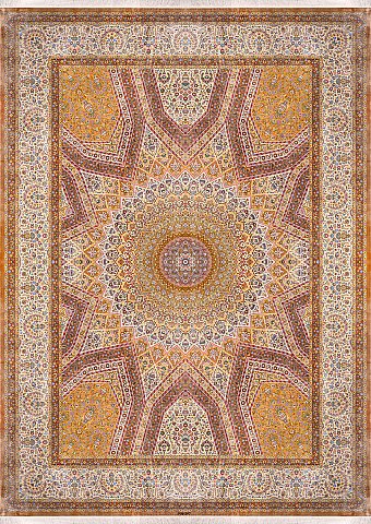 Шелковый Иранский ковер Qom №1596 400x300cm