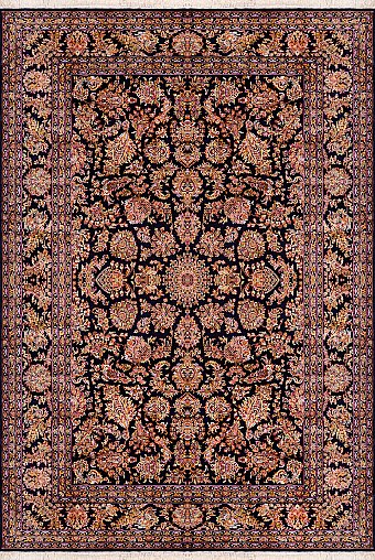 Шелковый Индийский ковер Kashmir №3357 272x184cm