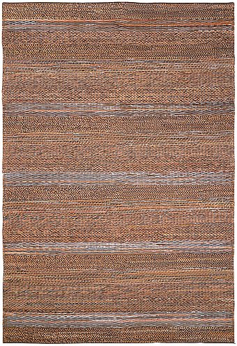 Безворсовый Индийский ковер Dakota №2819 270x180cm из кожи